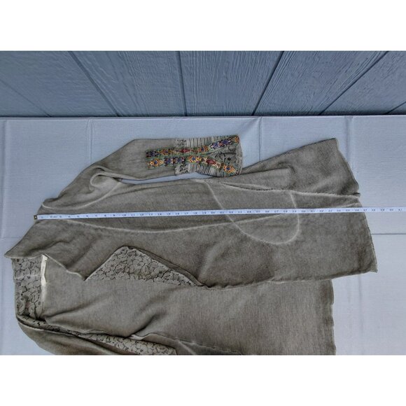 Soft Surroundings Cadence Topper Waterfall Cardigan Sm Floral Lace Embroidered - Picture 9 of 9